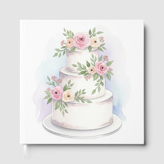 Wasserfarbenes Hochzeitstorch Hochzeitstag Gästebu Gästebuch (Vorderseite)