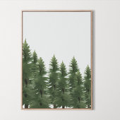 Wasserfarbenes Holz Pine Tree Wand Deco Poster
