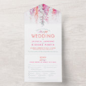 Wasserfarbenes Indigo lila Mahlzeit UAWG All In One Einladung (Innen Boden)