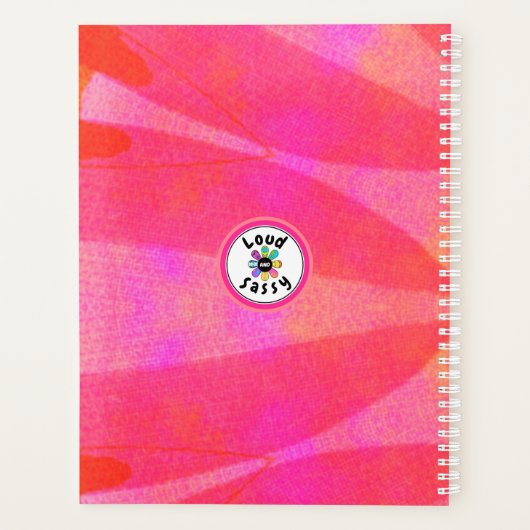 Wasserfarbenes inspirierendes Zitat für Frauen Planer (Rückseite)