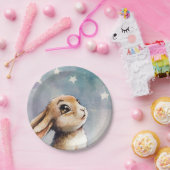 Wasserfarbenes Kaninchen Pappteller (Party)