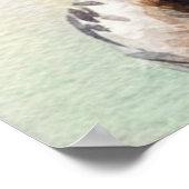 Wasserfarbenes Kaninchen Poster (Ecke)