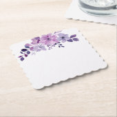 Wasserfarbenes lila Blumenbouquet Untersetzer (angewinkelt)