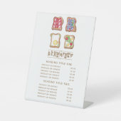 Wasserfarbenes Logo Frühstück Restaurant Business Sockelschild (Vorderseite)