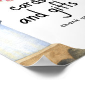 Wasserfarbenes Meer - Büchskarten und Geschenke Poster (Ecke)