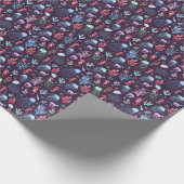 Wasserfarbenes Meermuster, zartes rosa nautisch. Geschenkpapier (Ecke)