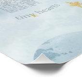 Wasserfarbenes Mond-Kinderzimmer-Kunstwerk mit Pla Poster (Ecke)