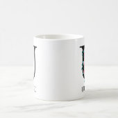 Wasserfarbenes Monogramm, einzelner Buchstabe U Kaffeetasse (Mittel)