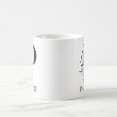 Wasserfarbenes Monogramm individuell einzelner Buc Kaffeetasse (Mittel)