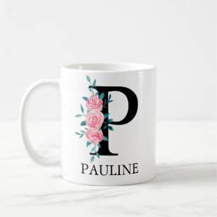 Wasserfarbenes Monogramm individuell einzelner Buc Kaffeetasse