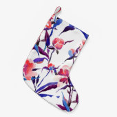 Wasserfarbenes nahtloses botanisches Muster. Handg Kleiner Weihnachtsstrumpf (Vorderansicht (hängend))