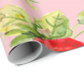 Wasserfarbenes nahtloses Erdbeermuster Geschenkpapier (Rolleneckpunkt)