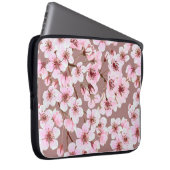 Wasserfarbenes nahtloses Muster aus Kirschblüte Laptopschutzhülle (Vorne Rechts)
