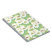 Wasserfarbenes nahtloses Muster der Krokodilpalme Notizblock (Rechte Seite)