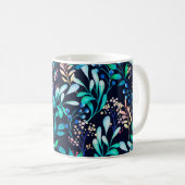 Wasserfarbenes nahtloses Muster. kompliziert botan Kaffeetasse (VorderseiteRechts)