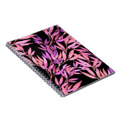 Wasserfarbenes, nahtloses Muster mit Blätter. Brig Notizblock (Rechte Seite)