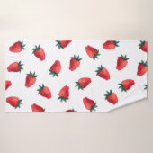 Wasserfarbenes nahtloses Muster mit Erdbeeren Badehandtuch (Badehandtuch)