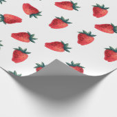 Wasserfarbenes nahtloses Muster mit Erdbeeren Geschenkpapier (Ecke)