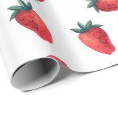 Wasserfarbenes nahtloses Muster mit Erdbeeren Geschenkpapier (Rolleneckpunkt)