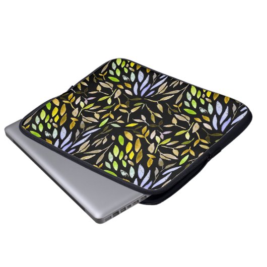 Wasserfarbenes nahtloses Muster mit farbenfrohen B Laptopschutzhülle (Vorne Knopf)