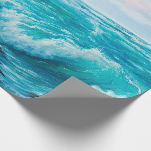 Wasserfarbenes nahtloses Muster mit handgestrichen Geschenkpapier (Ecke)