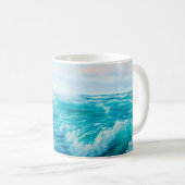 Wasserfarbenes nahtloses Muster mit handgestrichen Kaffeetasse (VorderseiteRechts)