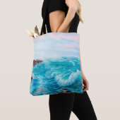 Wasserfarbenes nahtloses Muster mit handgestrichen Tasche (Von Nahem)