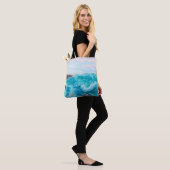Wasserfarbenes nahtloses Muster mit handgestrichen Tasche (Am Model)