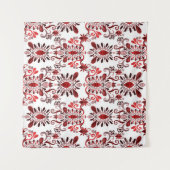 Wasserfarbenes nahtloses Muster mit ikat. gefärbte Wandteppich (Vorderseite (Horizontal))