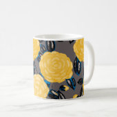 Wasserfarbenes nahtloses Muster mit Kamelien-Blume Kaffeetasse (VorderseiteRechts)