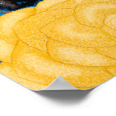 Wasserfarbenes nahtloses Muster mit Kamelien-Blume Poster (Ecke)