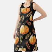 Wasserfarbenes nahtloses Muster mit Kürbis Schürze (InSitu)