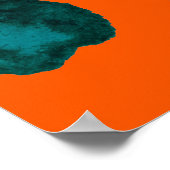 Wasserfarbenes, nahtloses Muster mit Leopardenhaut Poster (Ecke)