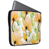 Wasserfarbenes nahtloses Muster mit magnolischen B Laptopschutzhülle (Vorne Rechts)