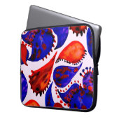 Wasserfarbenes nahtloses Muster mit Pisley. Abstra Laptopschutzhülle (Vorderseite Links)