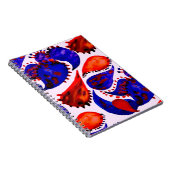 Wasserfarbenes nahtloses Muster mit Pisley. Abstra Notizblock (Rechte Seite)