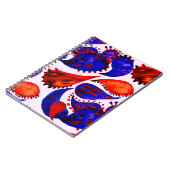 Wasserfarbenes nahtloses Muster mit Pisley. Abstra Notizblock (Linke Seite)