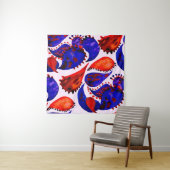 Wasserfarbenes nahtloses Muster mit Pisley. Abstra Wandteppich (Beispiel)