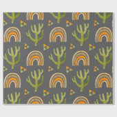 Wasserfarbenes nahtloses Muster mit Regenbogen und Geschenkpapier (Flach)