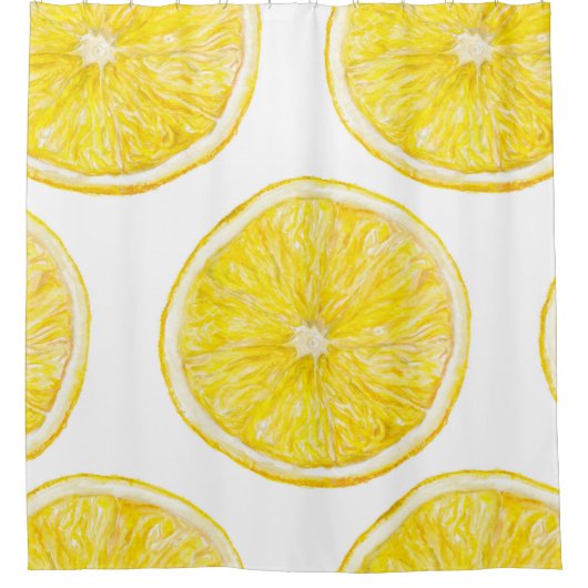 Wasserfarbenes nahtloses Muster mit reifer Streife Duschvorhang (Vorderseite)