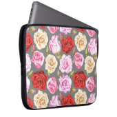 Wasserfarbenes nahtloses Muster mit Rose. Nahtlos Laptopschutzhülle (Vorne Rechts)