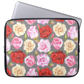 Wasserfarbenes nahtloses Muster mit Rose. Nahtlos Laptopschutzhülle (Vorderseite)