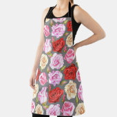 Wasserfarbenes nahtloses Muster mit Rose. Nahtlos Schürze (InSitu)