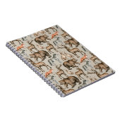 Wasserfarbenes nahtloses Muster mit wild lebenden Notizblock (Rechte Seite)