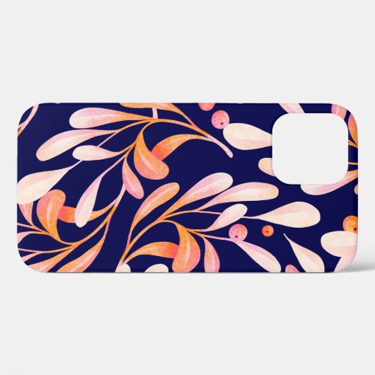 Wasserfarbenes nahtloses Muster. Rustikale botanis Case-Mate iPhone Hülle (Rückseite (Horizontal))