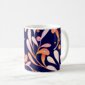 Wasserfarbenes nahtloses Muster. Rustikale botanis Kaffeetasse (VorderseiteRechts)