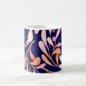 Wasserfarbenes nahtloses Muster. Rustikale botanis Kaffeetasse (Mittel)