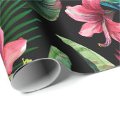 Wasserfarbenes nahtloses Muster, tropische Vögel,  Geschenkpapier (Rolleneckpunkt)