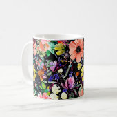 Wasserfarbenes, nahtloses Muster. Verschiedene Kno Kaffeetasse (Vorderseite Links)