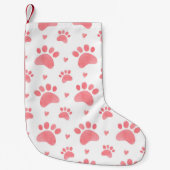 Wasserfarbenes nahtloses Muster von Katzenpasten Kleiner Weihnachtsstrumpf (Vorderseite)